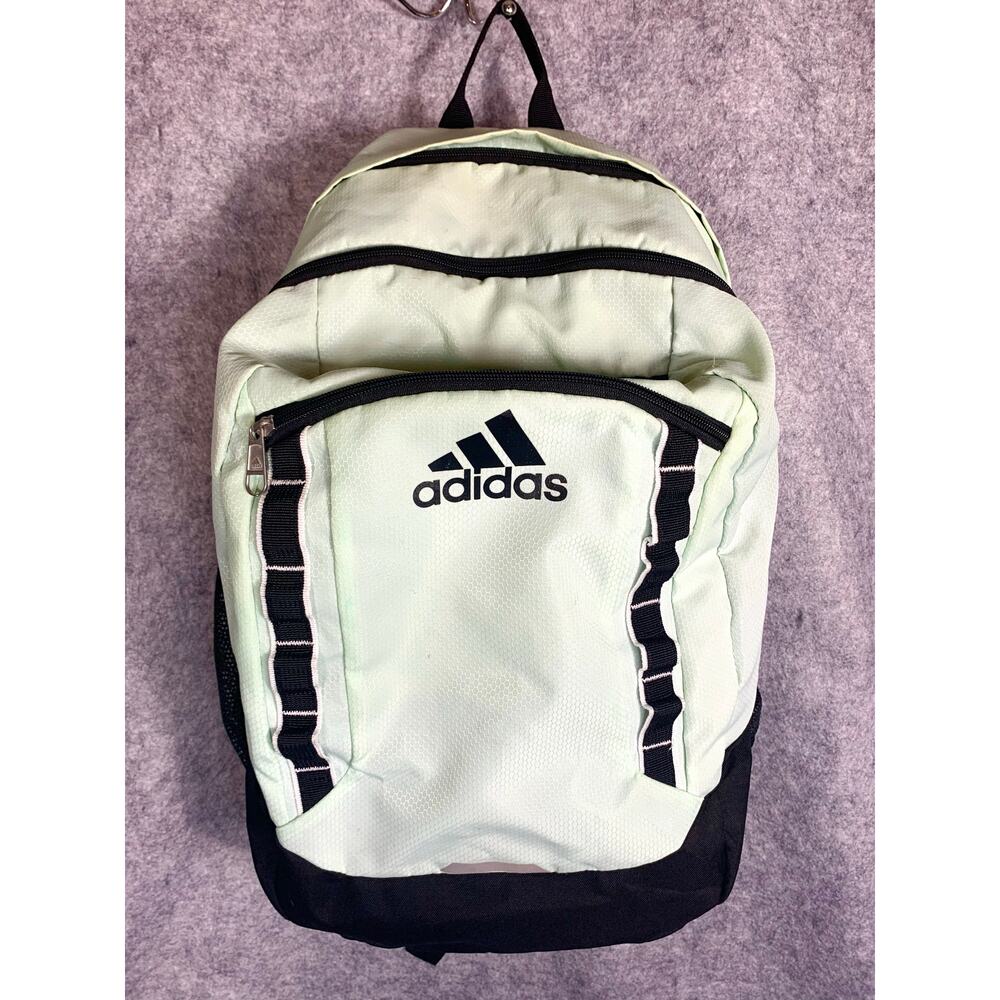 Adidas Excel V Backpack, Pale Green w Black, Book Bag, Padded Laptop Carrier - Picture 4 of 10